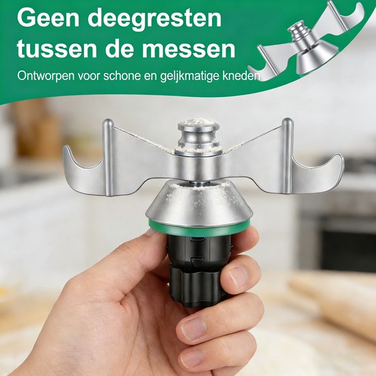 Mixmes Geschikt voor Vorwerk Thermomix TM5, TM6 en TM7 - Vervangend Roestvrijstalen Teigmesser - Keukenmachine Accessoires - Reserveonderdeel van Merkloos — afbeelding 4