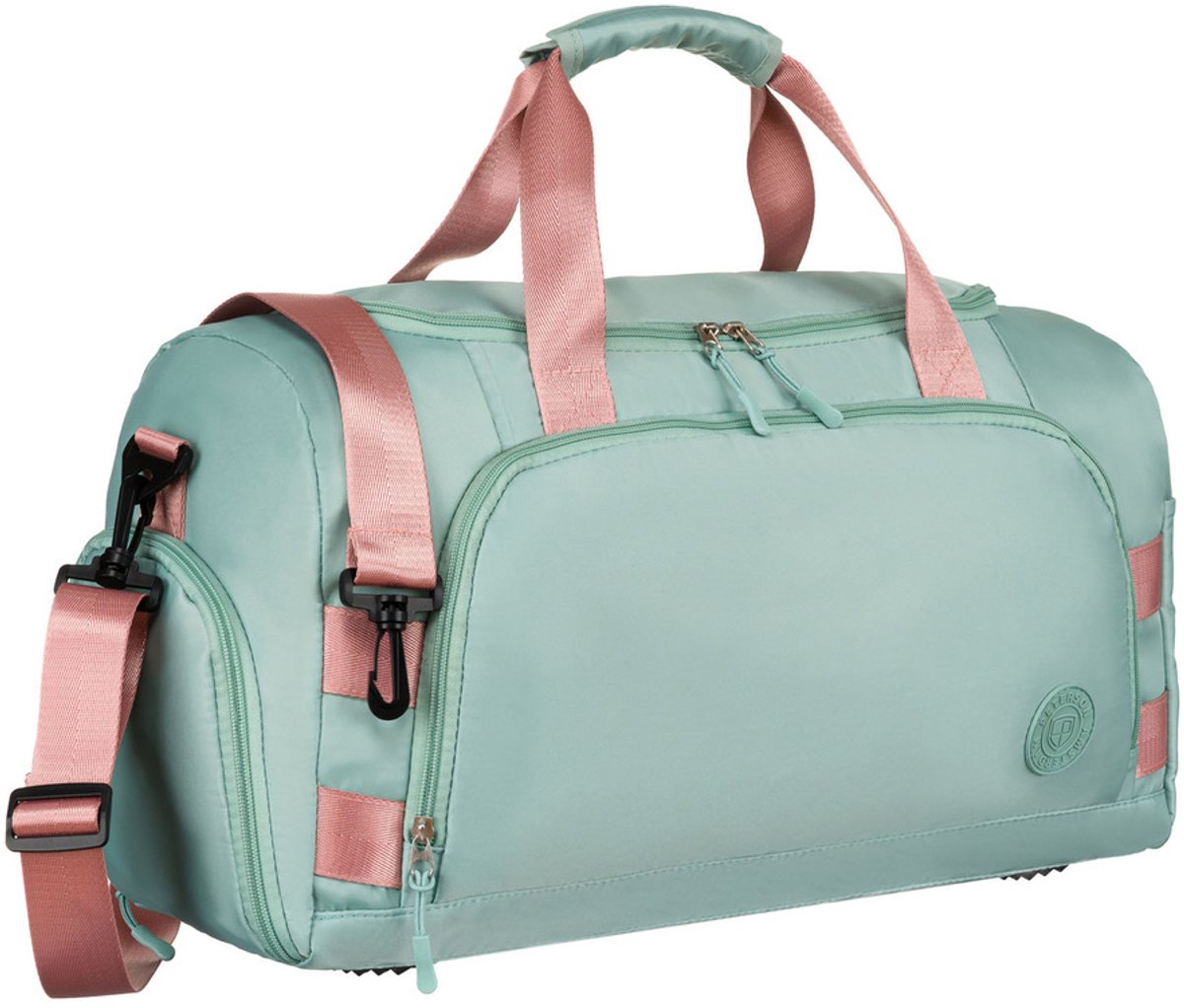 Peterson - Weekend Reis Tas - Groene en Roze - Praktische Zijvakken - Comfortabele Band