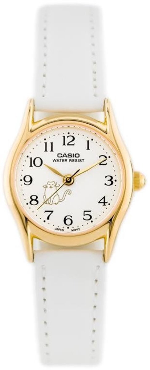 Casio LTP-1094Q-7B4 - Dameshorloge - Goud - Leder Band - Waterbestendig