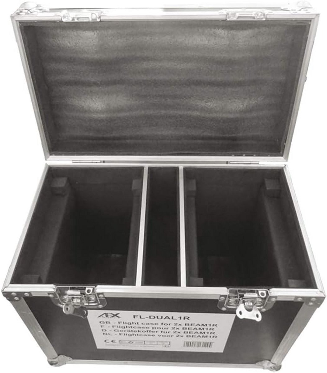 Flightcase voor 2 Moving Head Beam Lampen - Robuuste Transportkoffer met Wielen