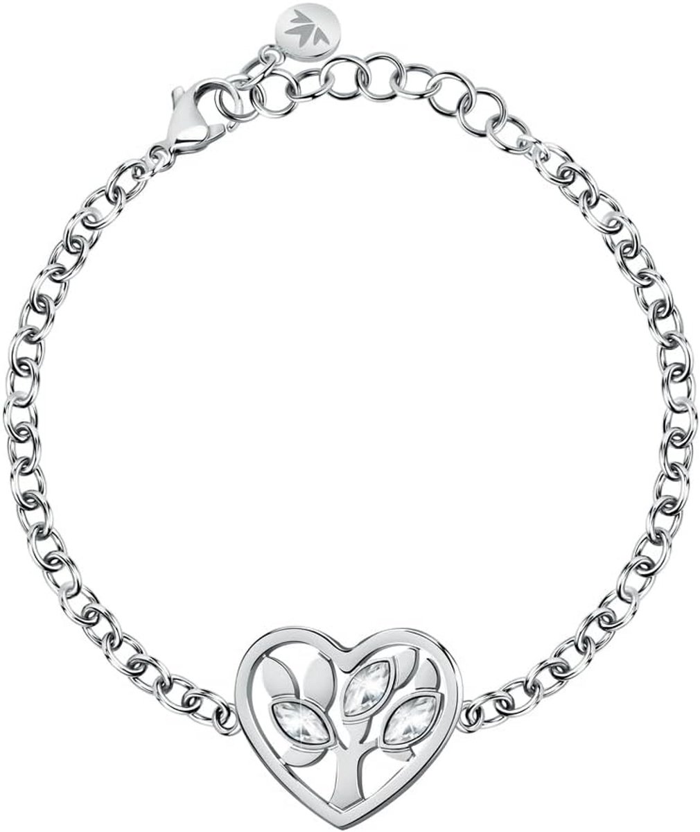 Damesarmband met Aquamarijn en Hartvormige Hanger