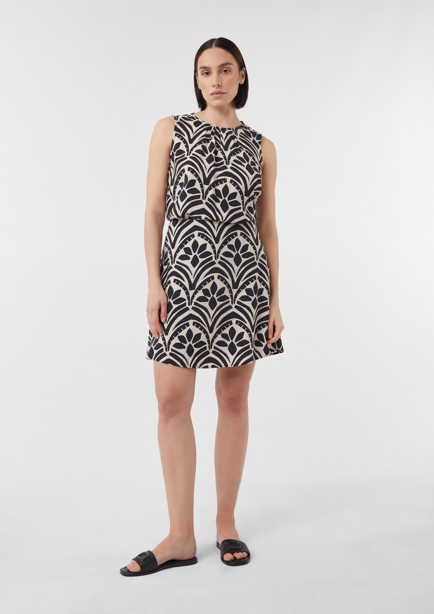 comma - female - Korte rok van viscoseblend met all-over print