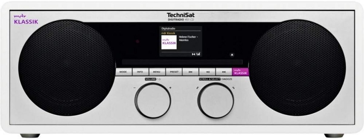 Digitale Radio CD Speler met FM/DAB+ Ontvangst in Wit