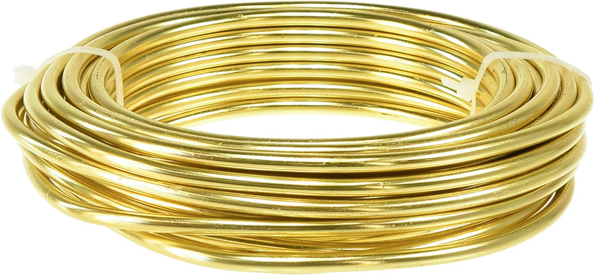 Hobbydraad aluminium goud Ø5mm, 500g – Perfect voor sieraden, bloemist