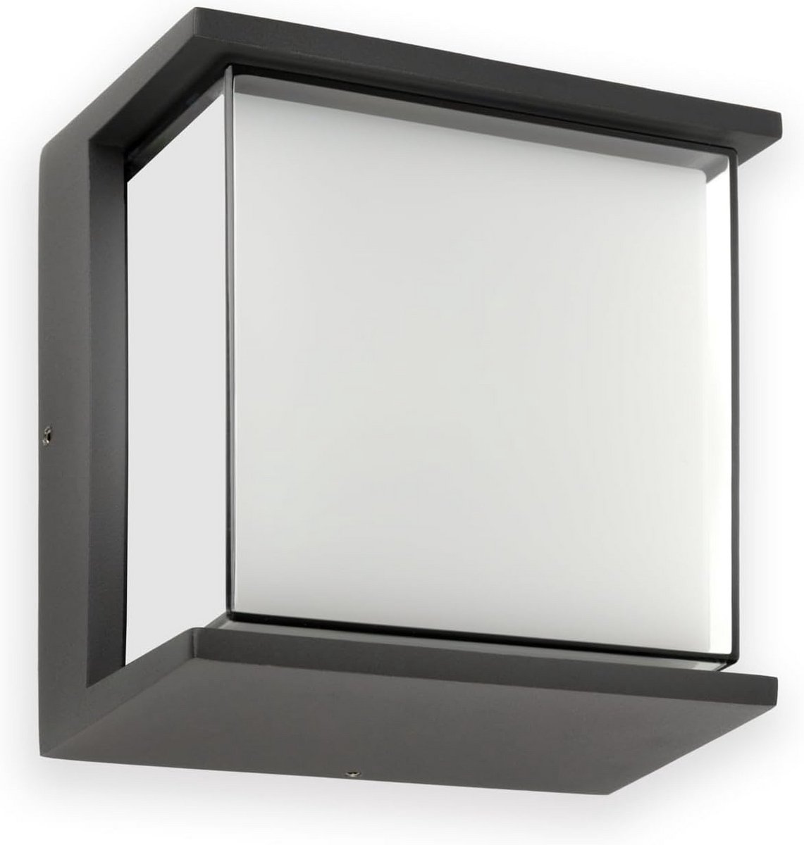 Moderne Vierkante Buitenlamp LED Wandlamp Waterdicht IP65 Donkergrijs