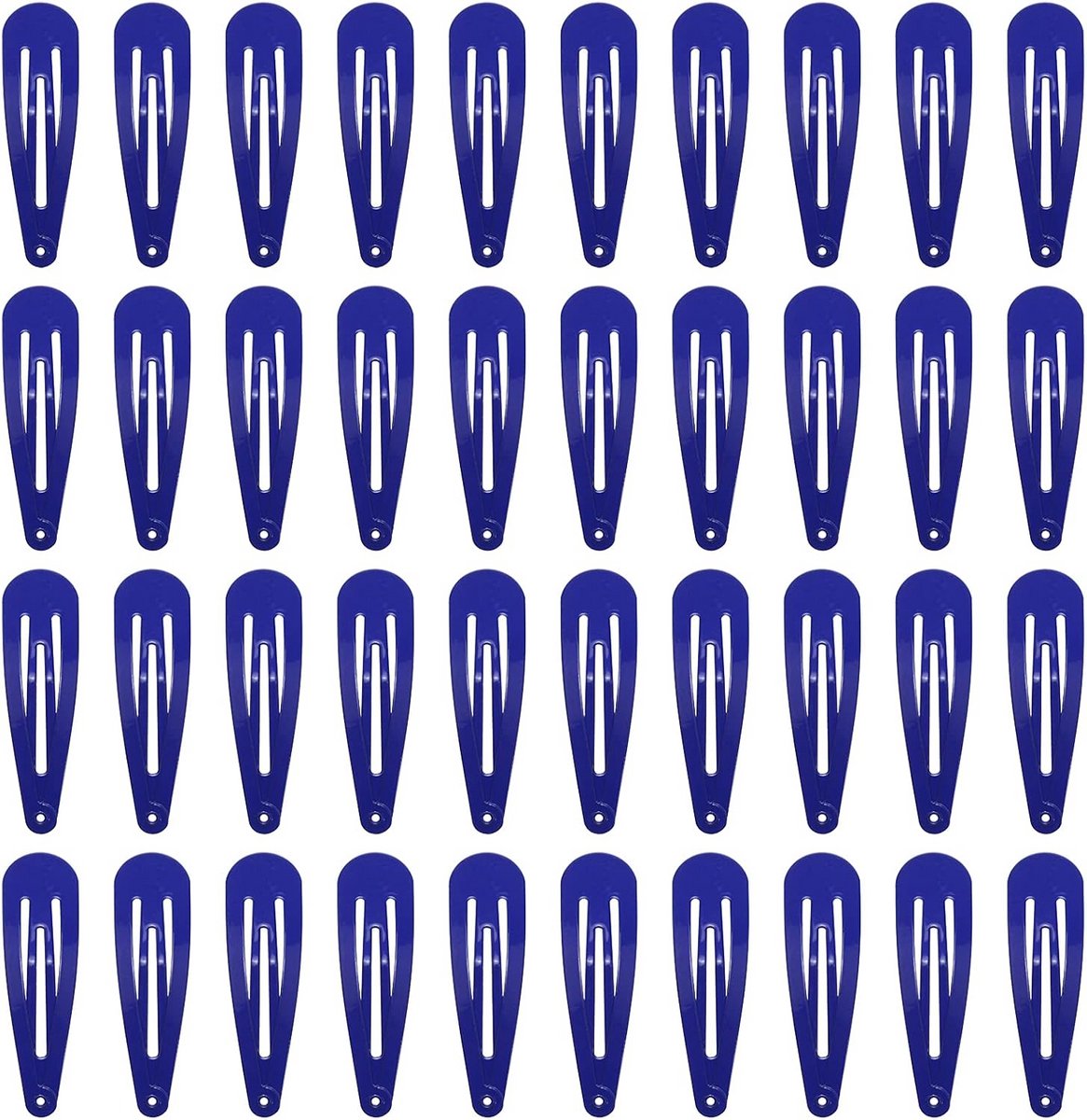 40 Stuks Gekleurde Metalen Haarspeldjes 6.5 cm voor Vrouwen Blauw