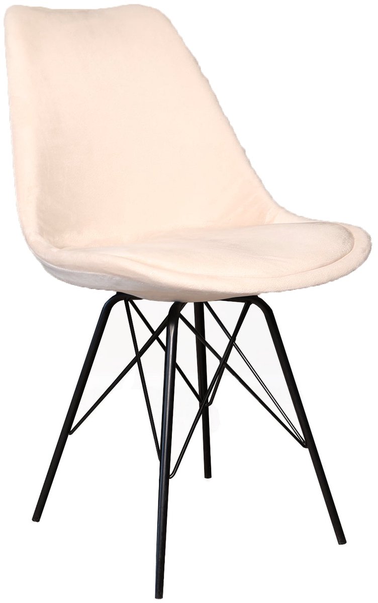 Lizzely Garden & Living SET DEAL: 4 stuks Eetkamerstoel Viga zand velvet eetstoel zetel