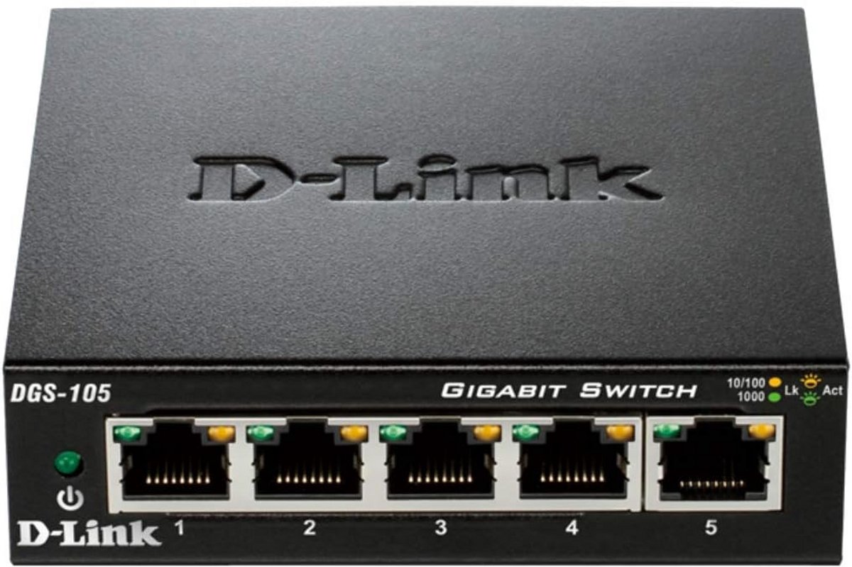 Gigabit Netwerk Switch met 5 Poorten - 10/100/1000 Mbps