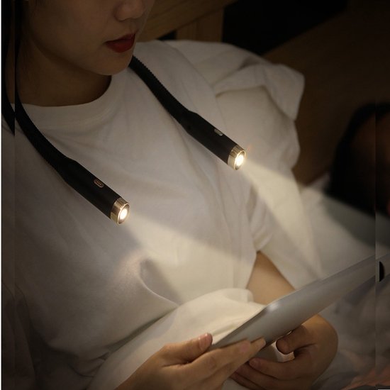 LED-neklamp met leesfunctie, 3 kleurtemperaturen, dimbaar, oplaadbaar, flexibele neklamp, geschikt voor lezen, breien, haken, naaien, kamperen, reparaties, enz., roze. van Merkloos — afbeelding 4