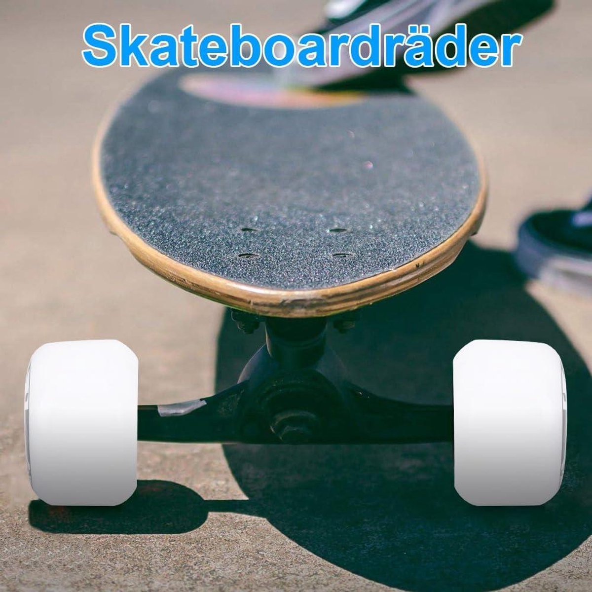 Skateboard wielen set 50 mm hoog PU vis design skateboard wielen - 4 stuks. Vervangingswielen met hoge elasticiteit, geschikt voor elektrische scooters.