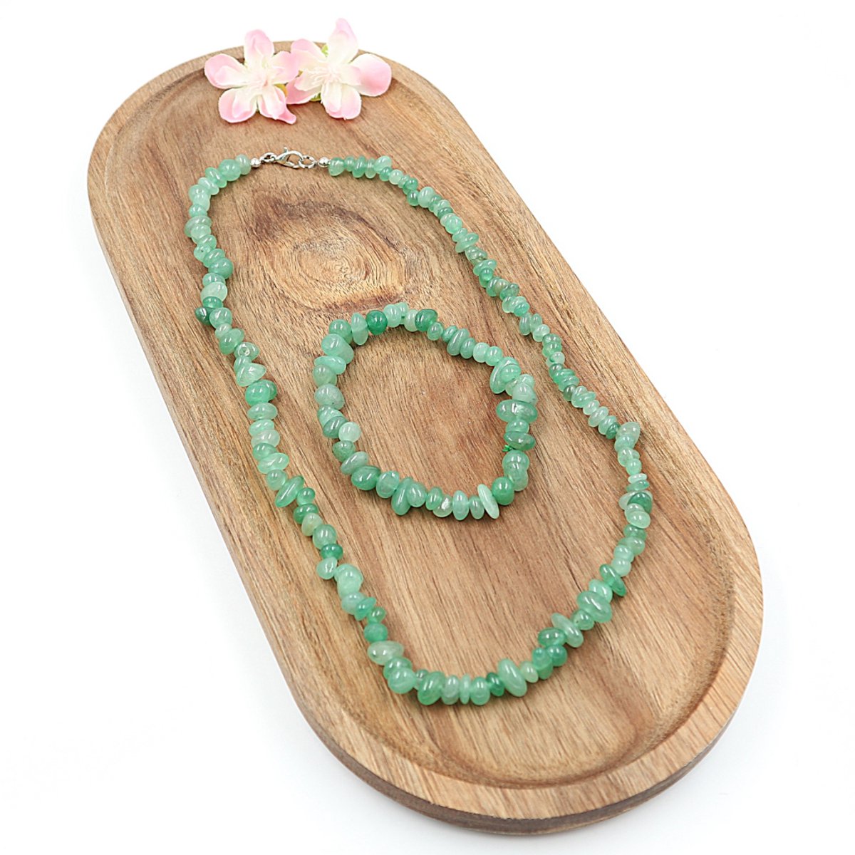 Set splitcollier & splitarmband Aventurijn