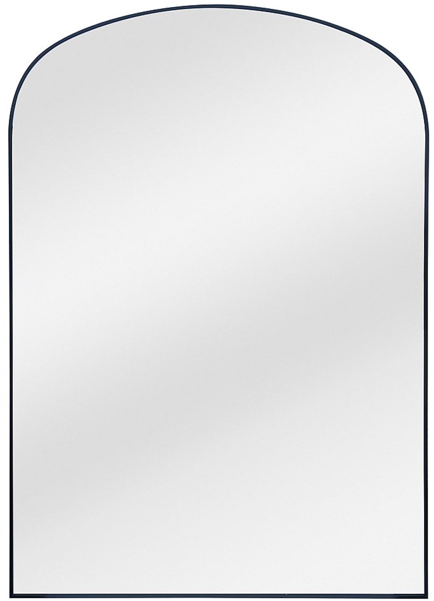 Vente-unique Grote boogspiegel in aluminium - H 170 x B 118 cm - Zwart - SONAVA