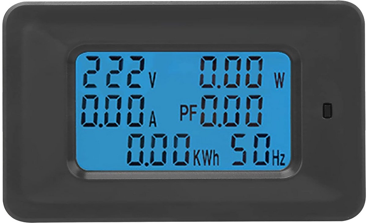 Digitale Energiemeter 6-in-1 met LCD Scherm - Voltmeter, Ampèremeter en Wattmeter AC 110-250V 20A
