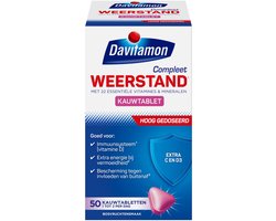 Davitamon Davitamon Compleet Weerstand Hoog Gedoseerd Bosvruchten - 2 x 50 kauwtabletten