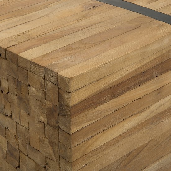 BELIANI GANDER - Salontafel - Lichte houtkleur - Teakhout
