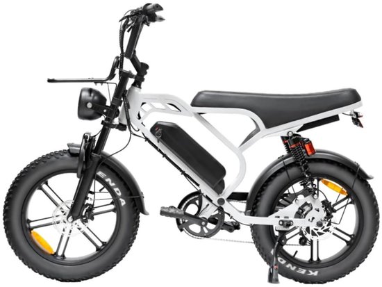 QMWHEEL V20 Limited Elektrische Fatbike - Dubbele Achtervering - 20 Inch - 250W Motor - 7 Versnellingen - 80 km Actieradius - Hydraulische Schijfremmen - Nardo Grijs van QmWheel — afbeelding 2
