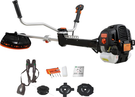 TIMBERPRO - Professionele bosmaaier trimmer 2-in-1 - anti-vibratie systeem - draad en mes - 62 cm³ - 3,5 PK. van Merkloos	 — afbeelding 3