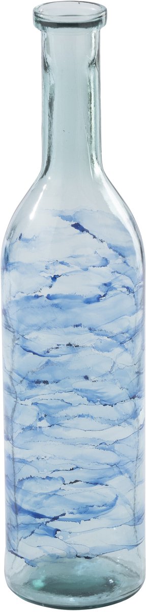 J-Line vloervaas Golf - glas - blauw