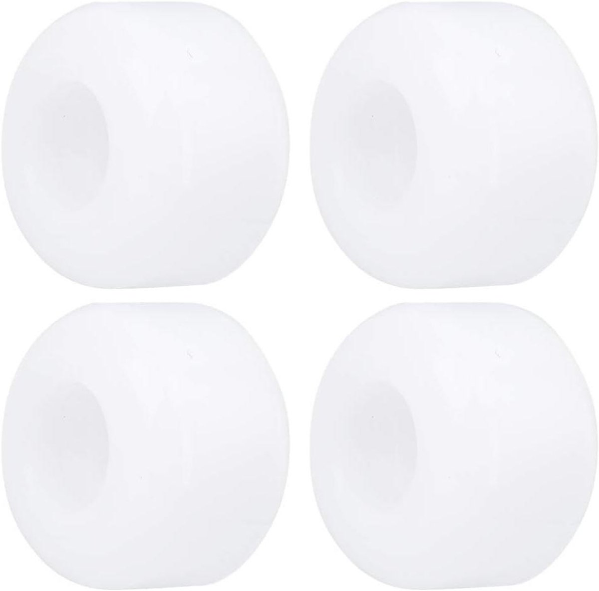 Skateboard wielen set 50mm PU 4 stuks hoge elasticiteit vis board vervanging accessoires. Wit