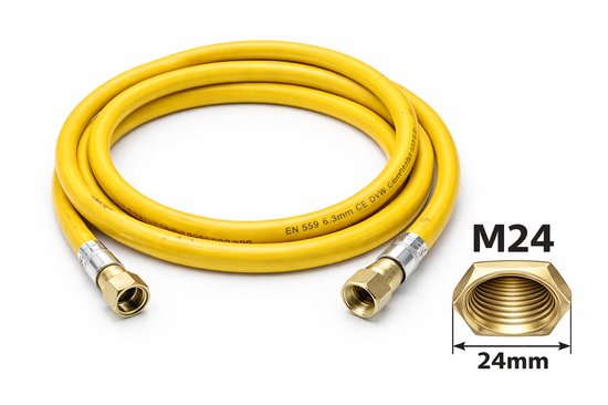Profielenloods - Premium Gasslang M24 x M24 Lengte 500mm (50cm) van Merkloos — afbeelding 2