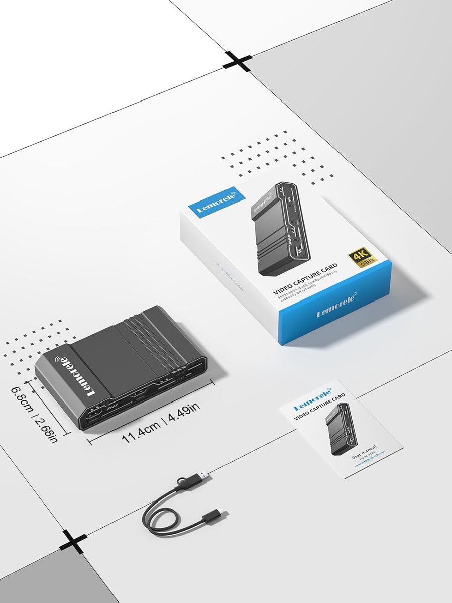 Lemorele AC09 HDMI Capture Card - 4K 60Hz Passthrough - 1080p thumbnail 6