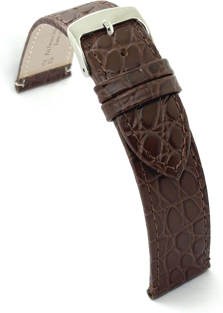 Leren Horlogeband Krokodillenreliëf Verkrijgbaar in 12 tot 22 mm - Diverse Kleuren