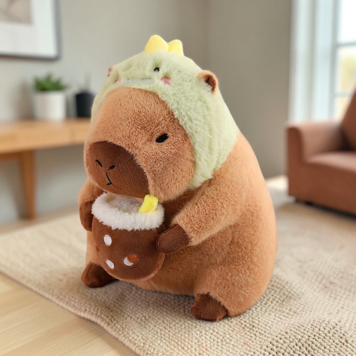 Klikkopers® - Capybara Knuffel 20cm - Zachte Pluche Capibara Knuffeldier - Schattig Dieren Speelgoed voor Kinderen