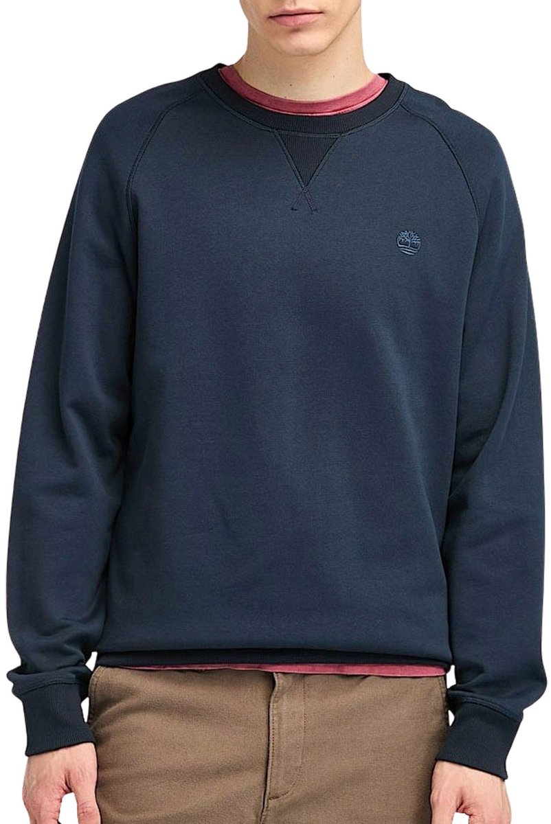 Timberland Brushed Back Crew Sweater Heren Blauw