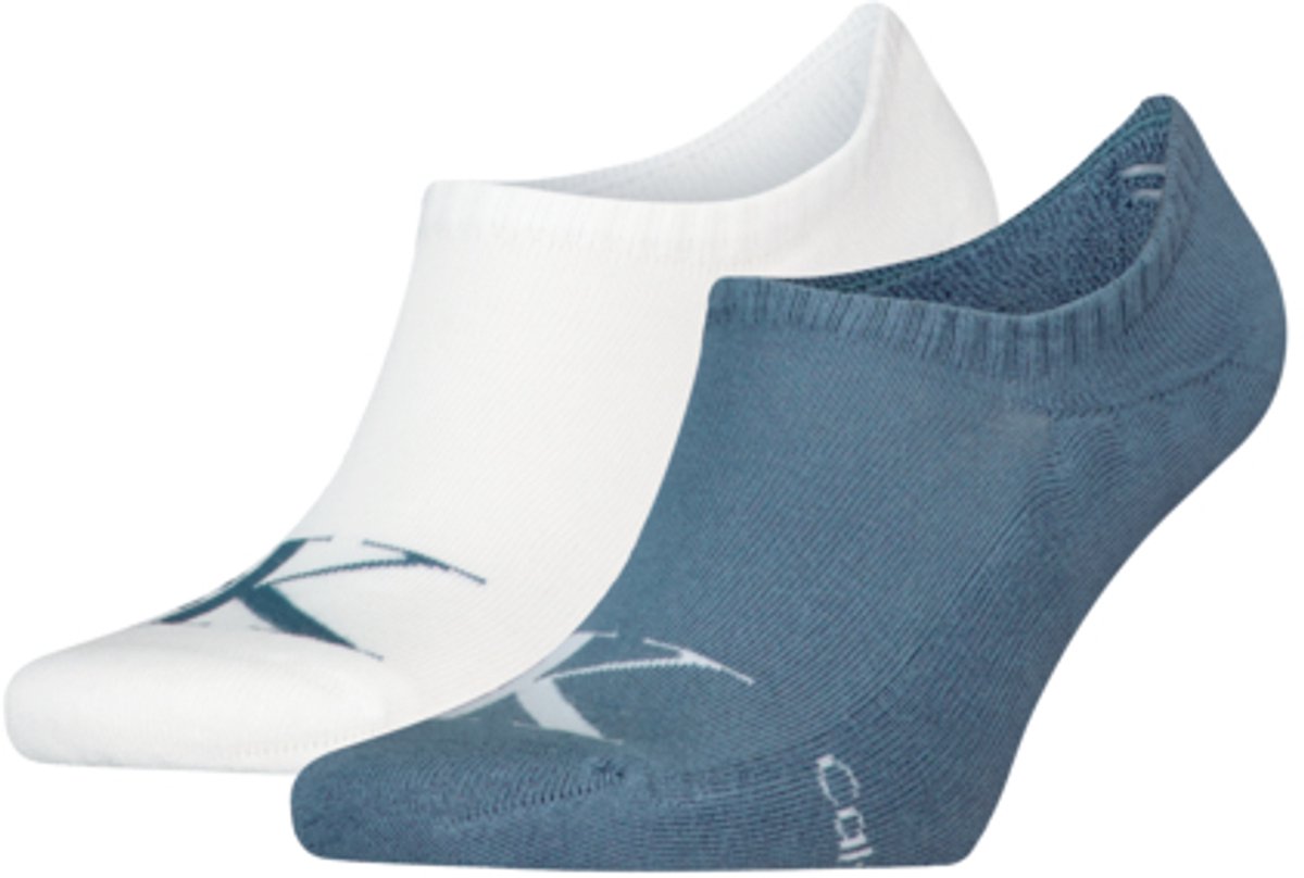 Calvin Klein Jeans Heren Footies 2-Pack Monogram China Blauw