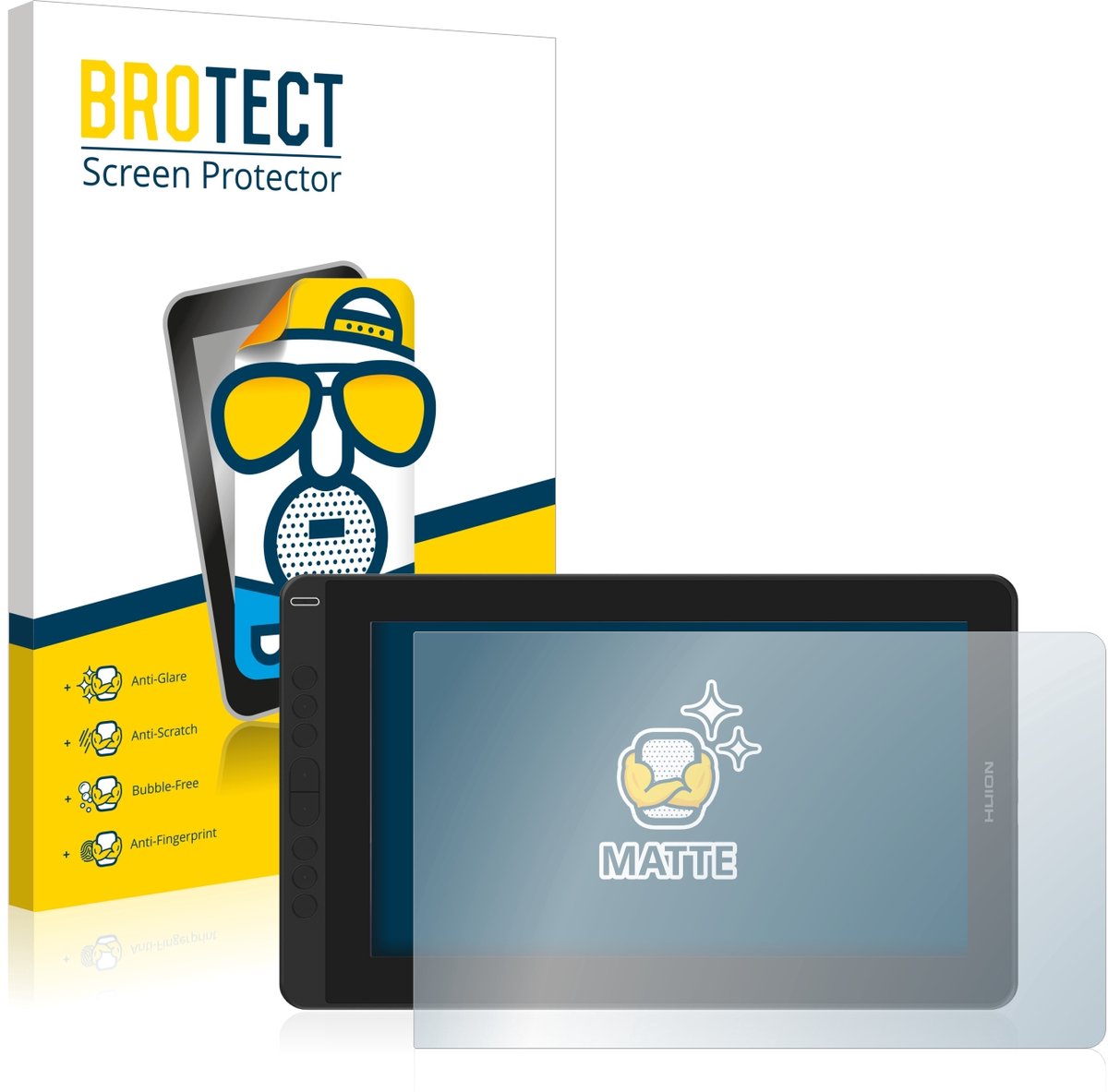 BROTECT - Screenprotector voor Huion Kamvas 13 - Folie Beschermfolie matte