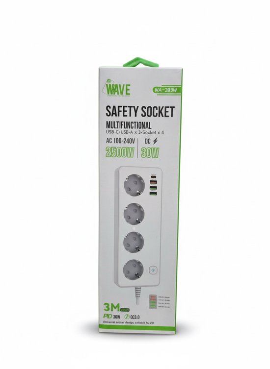 JSVER 4-Voudig Stekkerdoos met USB, 8 in 1 Individueel Schakelbare Meerdere Stopcontacten met 2 USB A en 2 USB C met Flexibele Kabel voor Kantoor, Thuis - Wit JSVER 4-Voudig Stekkerdoos met USB, 8 in 1 Individueel Schakelbare Meerdere Stopcontacten met 2 USB A en 2 USB C met Flexibele Kabel voor Kantoor, Thuis - Wit