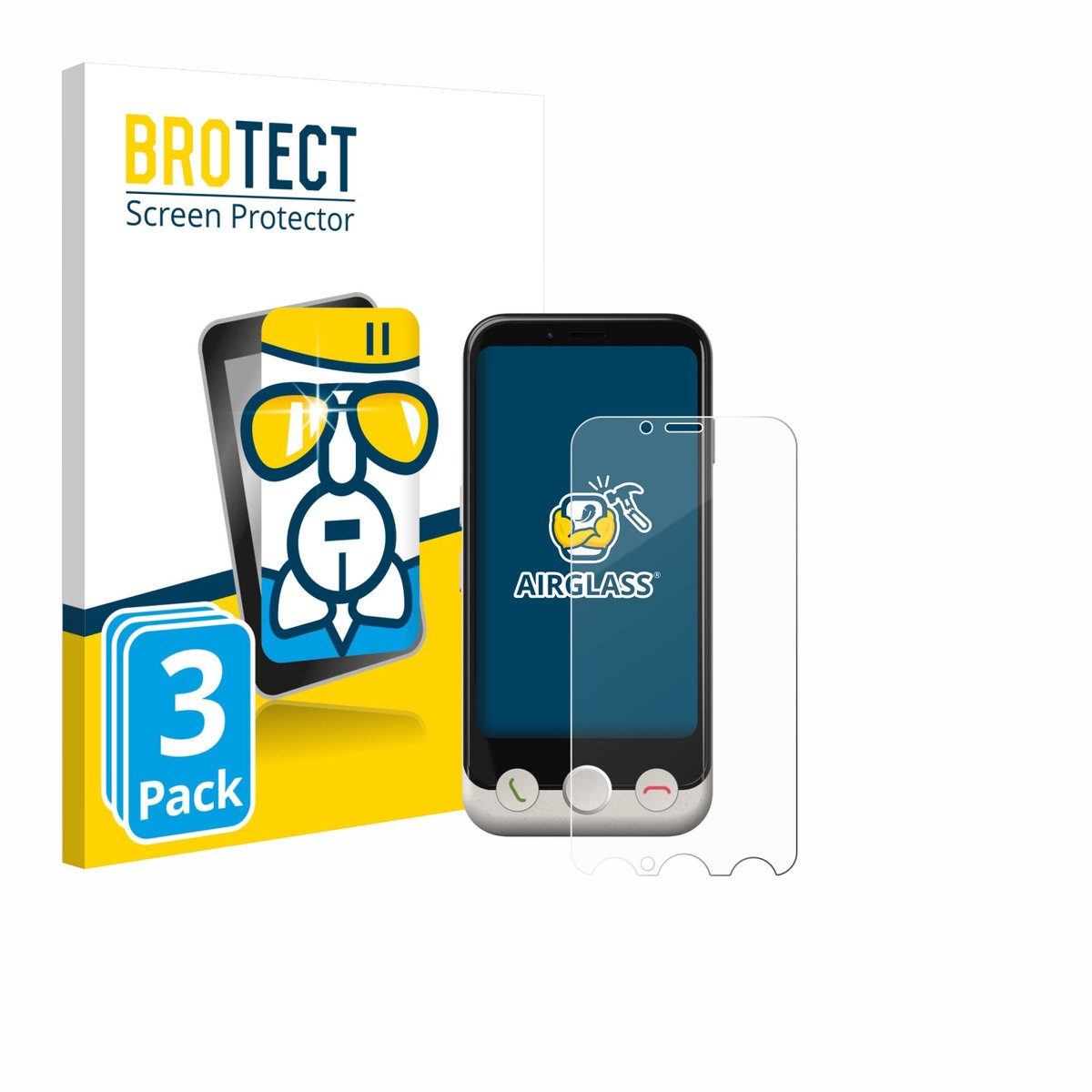 Screenprotector 3 Stuks voor Doro Aurora A10 Beschermglas transparant