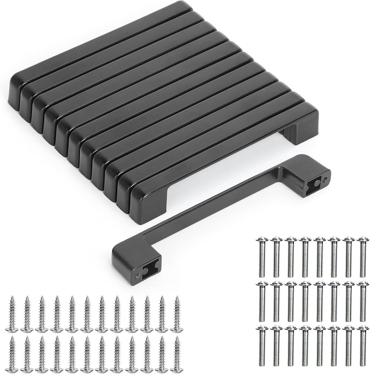 Kastgrepen - Meubelgrepen - Handgrepen - Deurgreep zwart - handgrepen kast - Aluminium - Kastgrepen voor Kastdeur en Meubels - Gat afstand 128 MM - 12 stuks - van Imperatoris