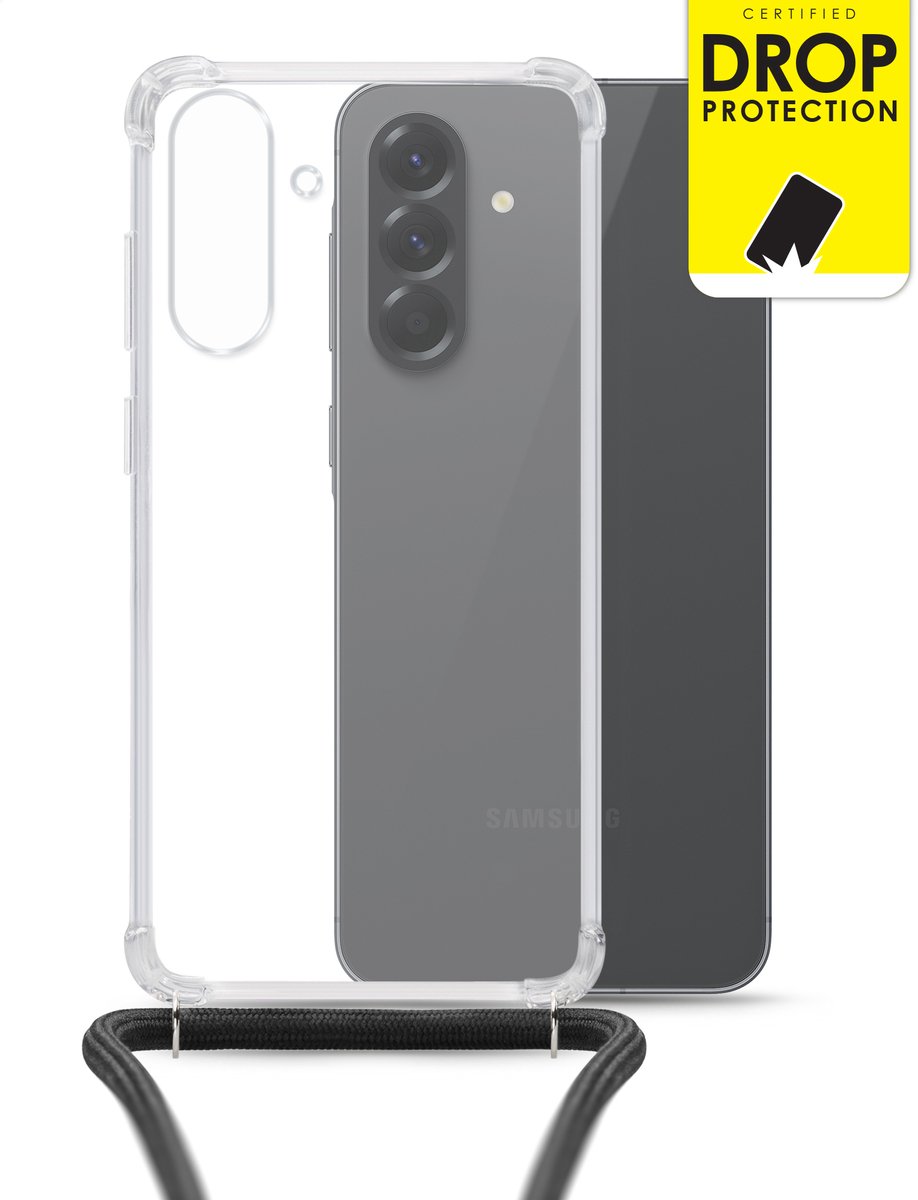My Style Doorzichtig Telefoonhoesje geschikt voor Samsung Galaxy A57 Flexibel TPU | My Style Loop Hoesje met koord | Doorzichtig Hoesje Galaxy A57 - Transparant