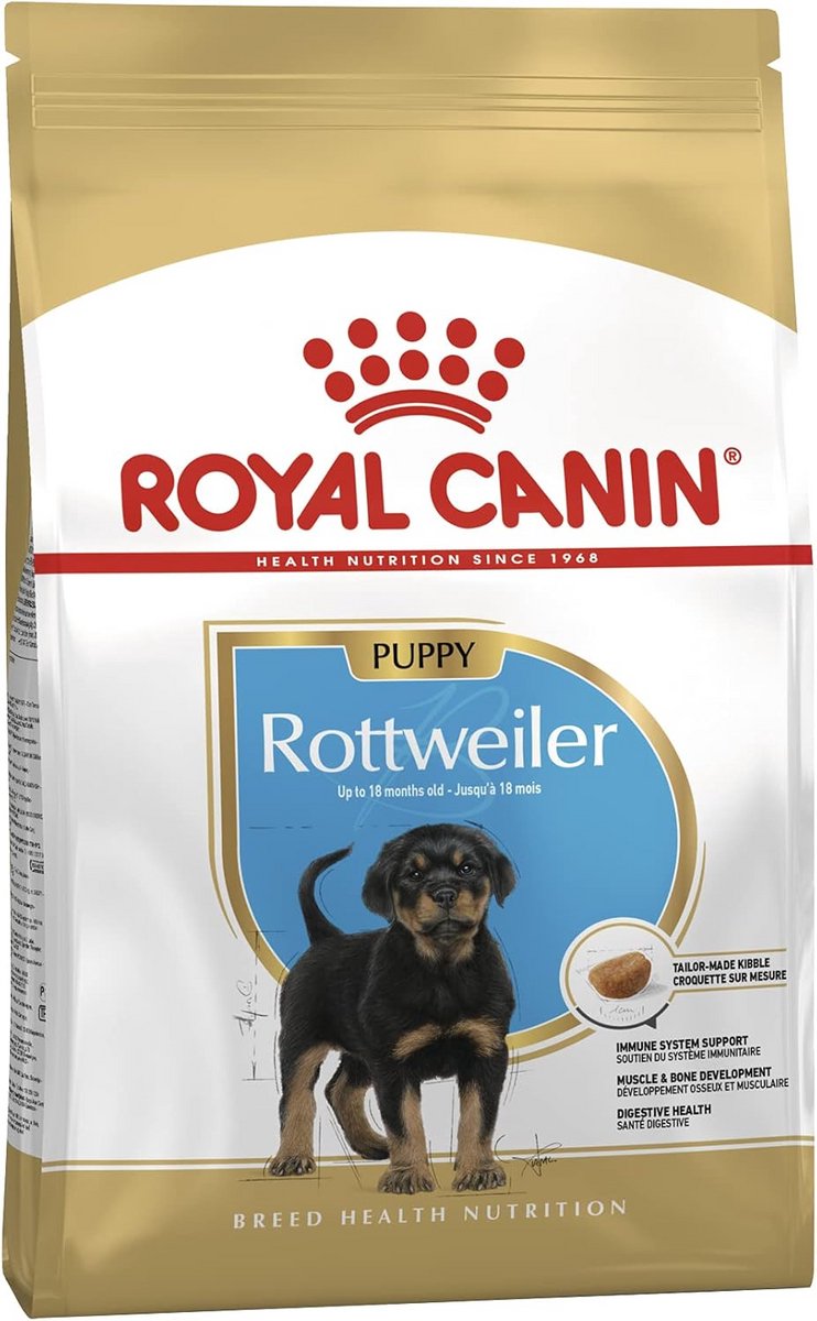 Speciaal Hondenvoer voor Rottweiler Puppy's en Jonge Honden - 12 kg