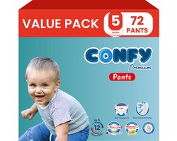 Confy Premium Pants - Luierbroekjes Maat 5 (12-17kg) - 72 Luierbroekjes - Value Pack