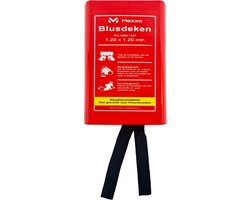 Couverture anti-feu Mexxo 1,20 mx 1,20 m - Dans un étui rigide - conforme à la norme européenne