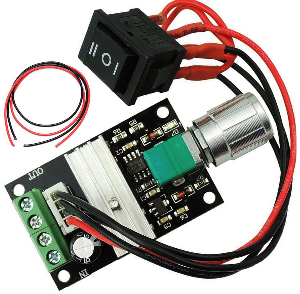 DC Motor Toerentalregelaar PWM 6V 12V 24V 3A Snelheidsregelaar met Richtingsschakelaar