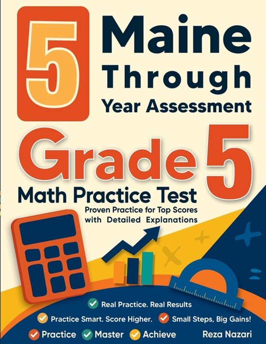 5 Maine Through Year Assessment Grade 5 Math Practice Tests - cover