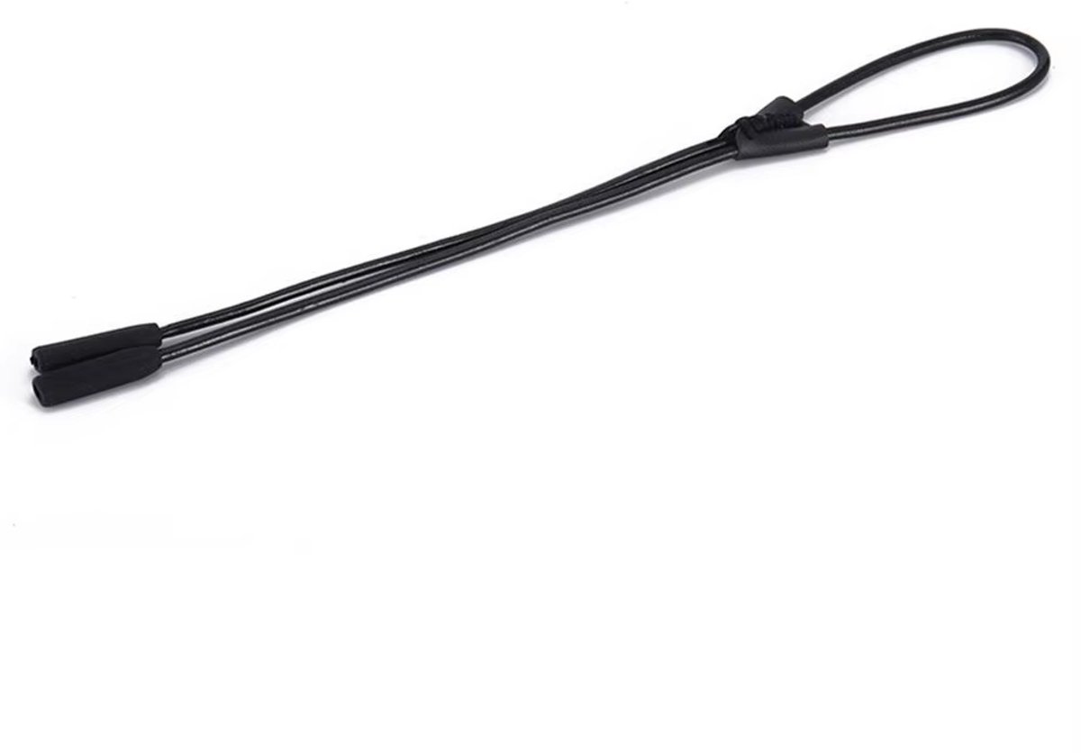 Verstelbaar Brillenkoord - Brilband – Anti-Verlies Brillenkoord voor Sportbril & Zonnebril - Leren Brillen Accessoire - Zwart