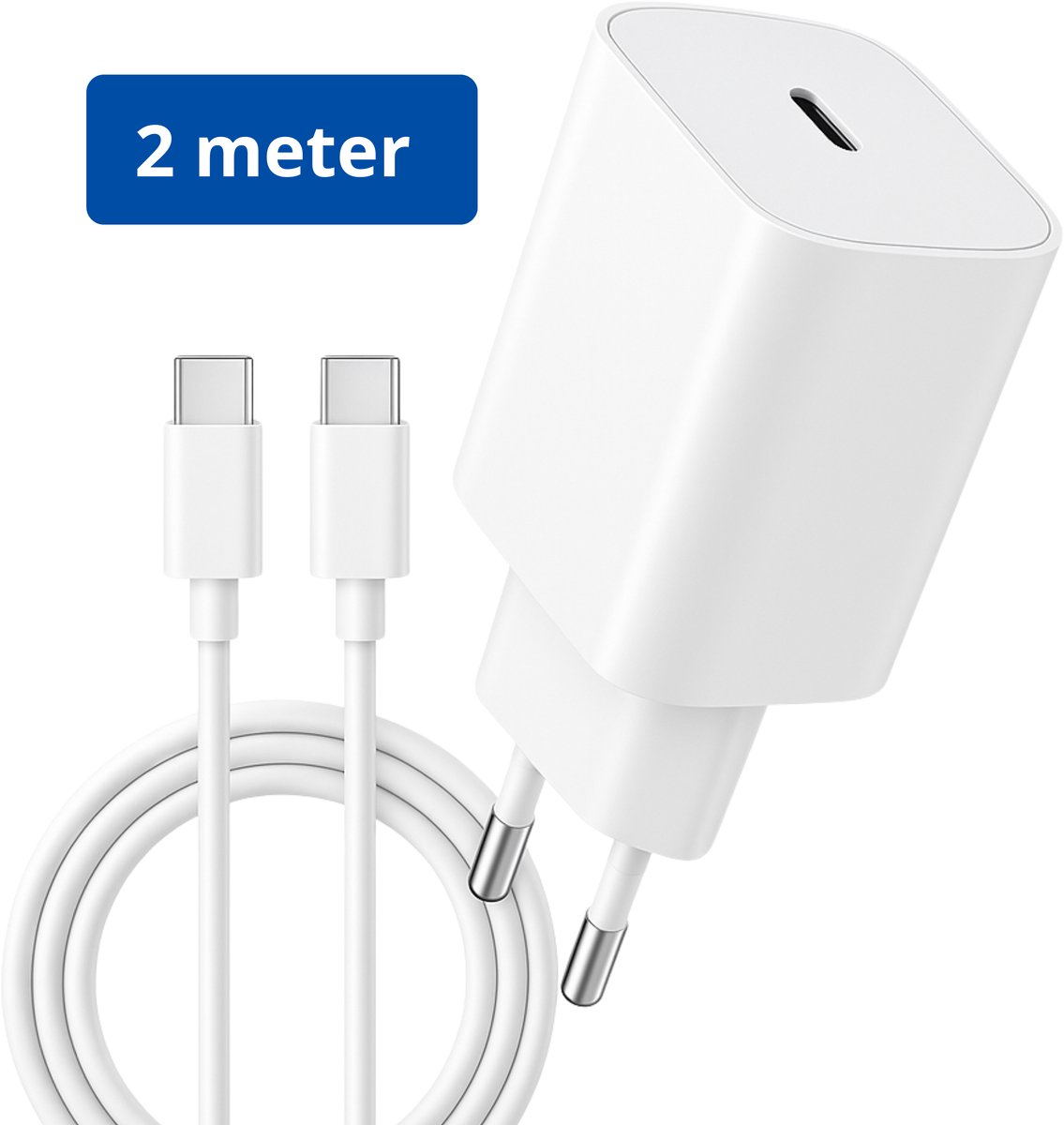 Xtronic – 20W USB-C Snellader – 2 Meter USB-C naar USB-C Oplaadstekker – Ook voor alle Type-C toestellen