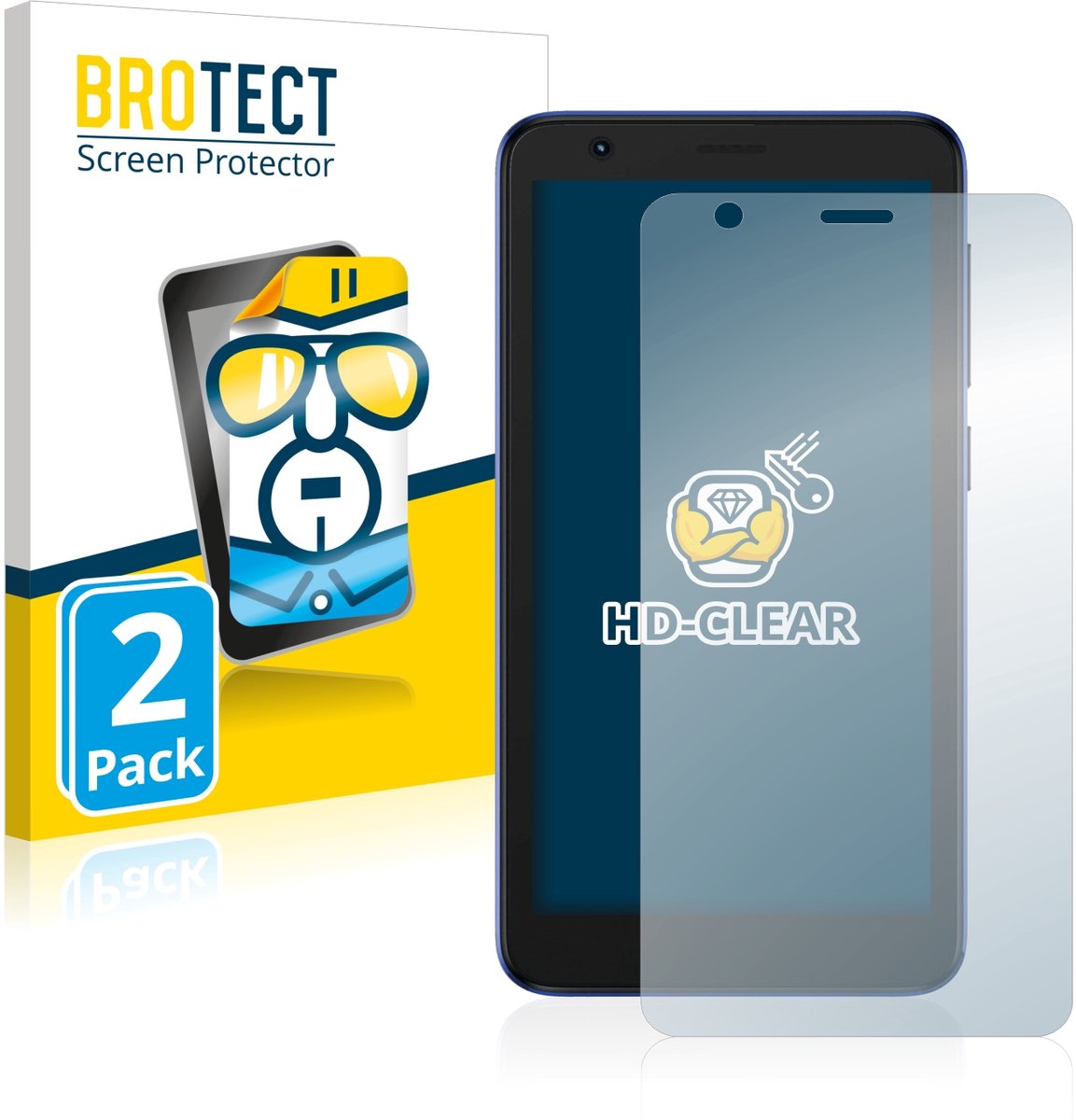 BROTECT - Screenprotector voor ZTE Blade L9 - Folie Beschermfolie transparant 2 Stuks