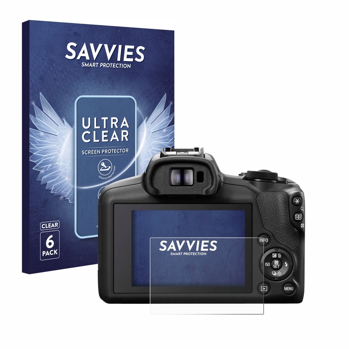 Savvies - Screenprotector voor Canon EOS R100 - Folie Beschermfolie transparant 6 Stuks