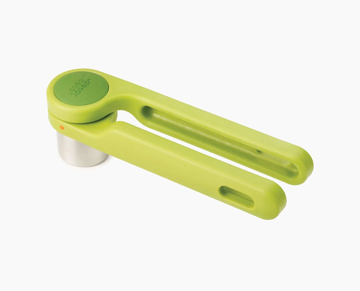 Joseph Joseph Helix Knoflookpers - 17,6 x 4,6 x 5,8 cm - Groen