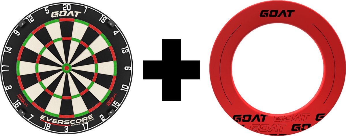 D&More GOAT dartbord + Surround set ROOD 4