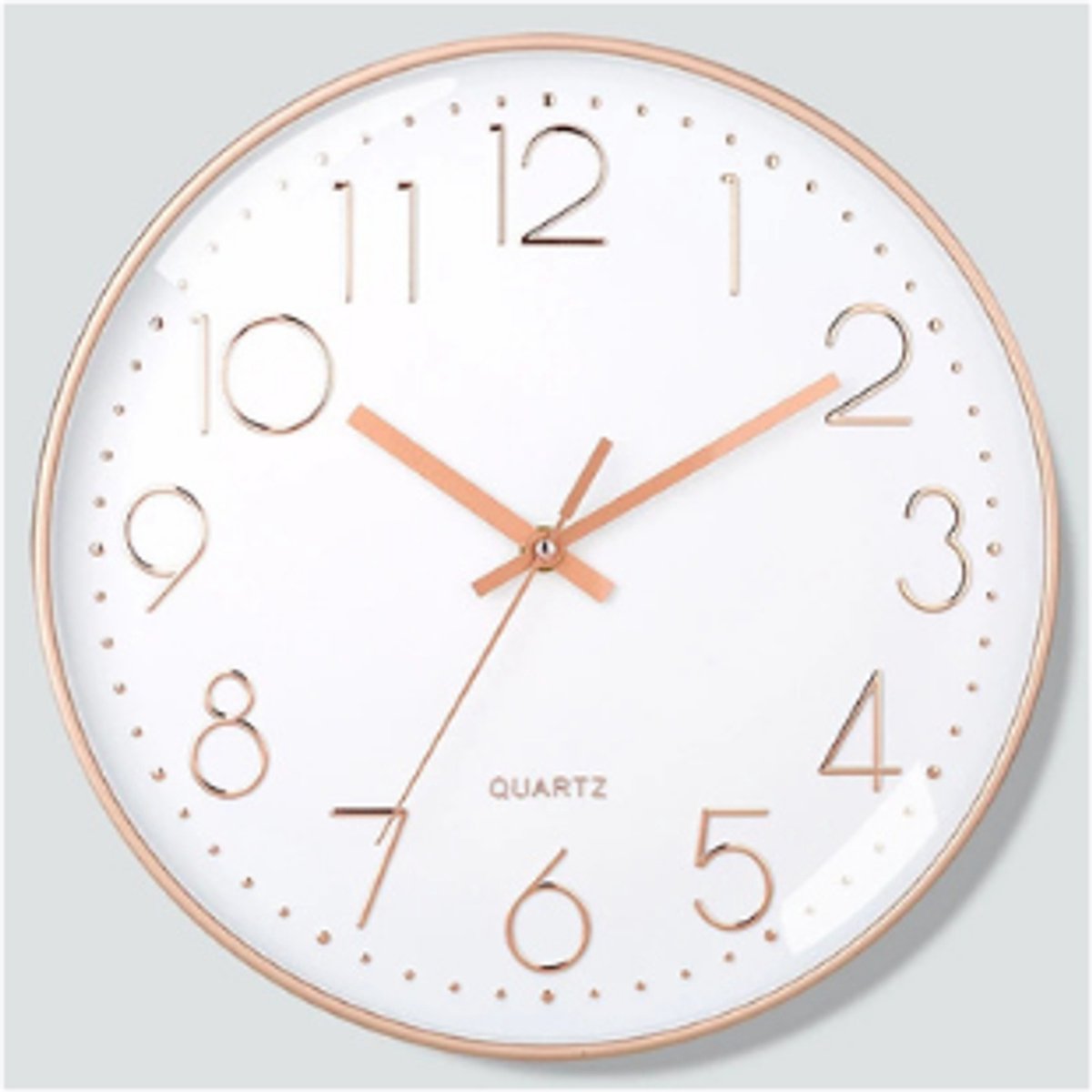 Wandklo- Stil quartz wandklok kubieke -20 CM- Rosé goud.