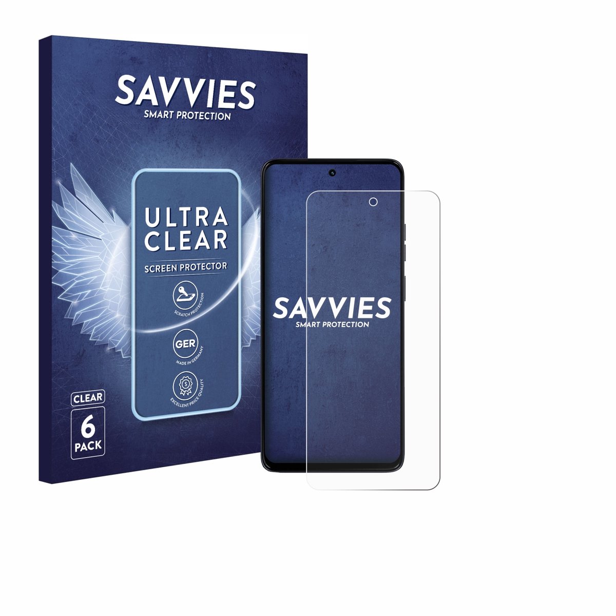 Savvies - Screenprotector voor Motorola Moto G56 - Folie Beschermfolie transparant 6 Stuks