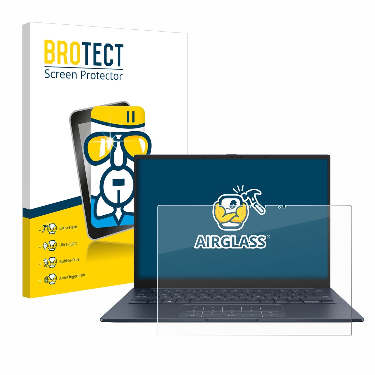 Screenprotector voor ASUS ZenBook 14 OLED UX3405 Touch Beschermglas transparant