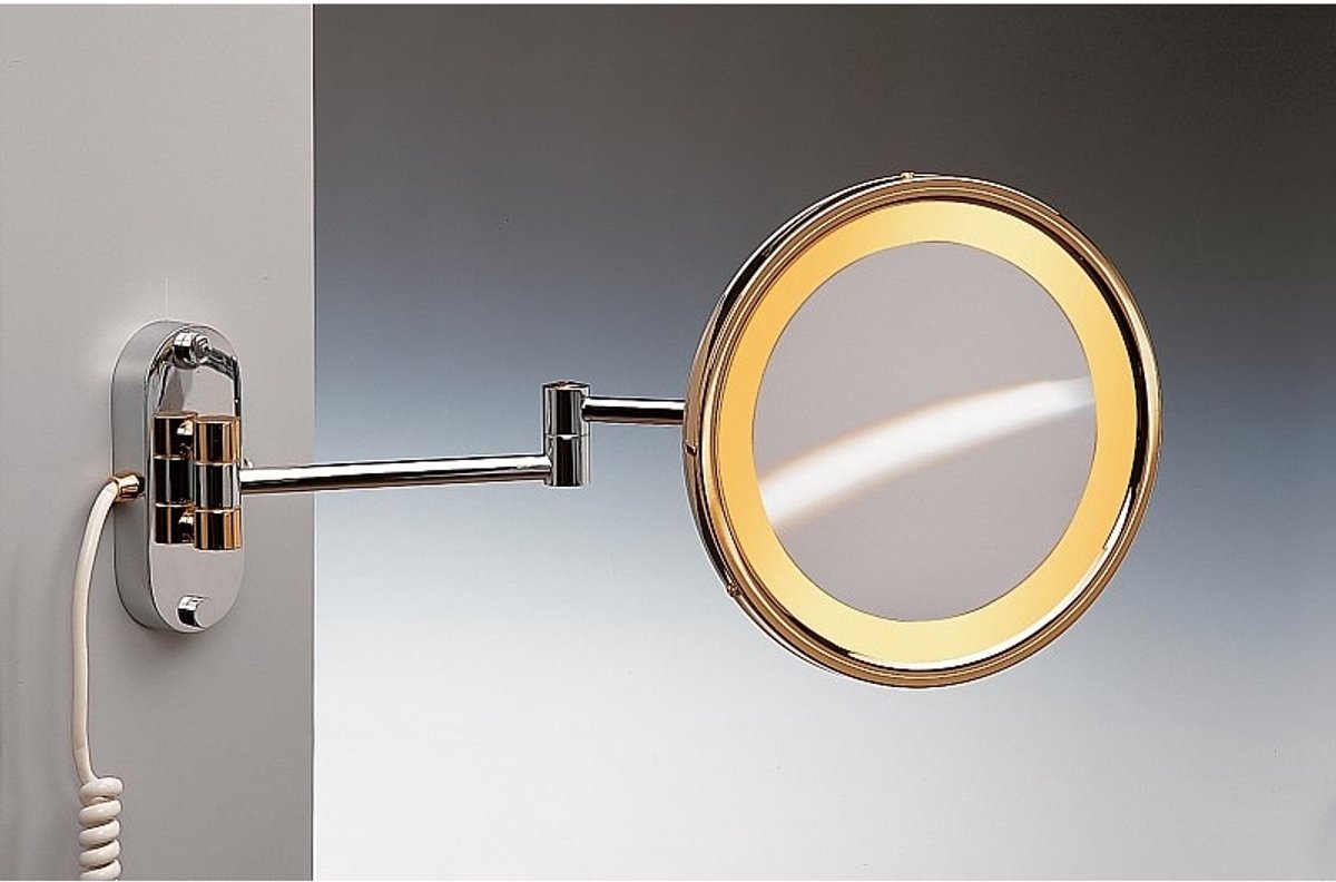 Windisch vergrootspiegel muur licht x5 Ø230mm 135x60x475mm croom