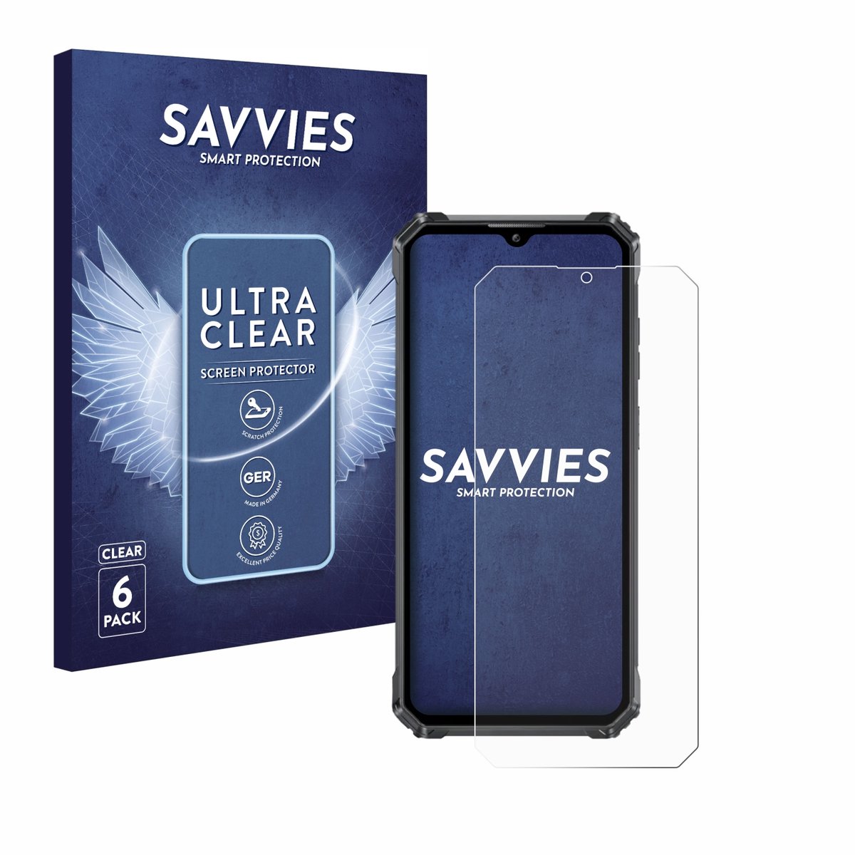 Savvies - Screenprotector voor Oukitel G1 - Folie Beschermfolie transparant 6 Stuks
